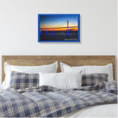 Sunshine Skyway Bridge Canvas Afdruk (Insitu (Slaapkamer))