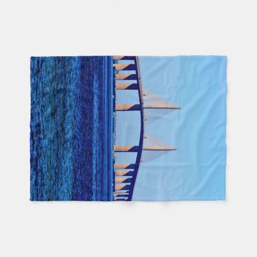 Sunshine Skyway Bridge Fleece Deken (Voorkant (Horizontaal))