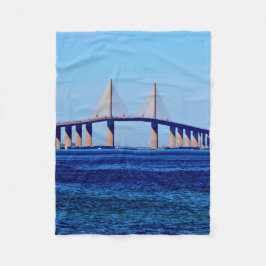 Sunshine Skyway Bridge Fleece Deken