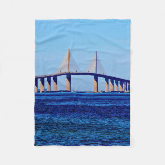Sunshine Skyway Bridge Fleece Deken