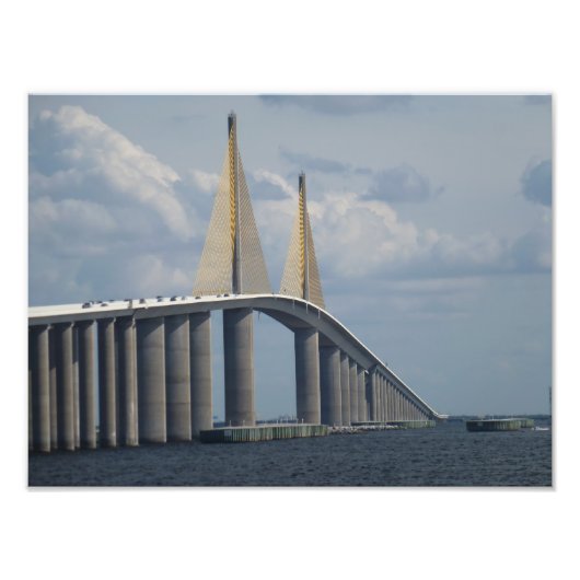 Sunshine Skyway Bridge Florida Foto print 1 Afdruk (Voorkant)
