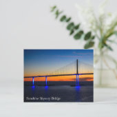 Sunshine Skyway Bridge, Florida Sunset Briefkaart (Staand voorkant)