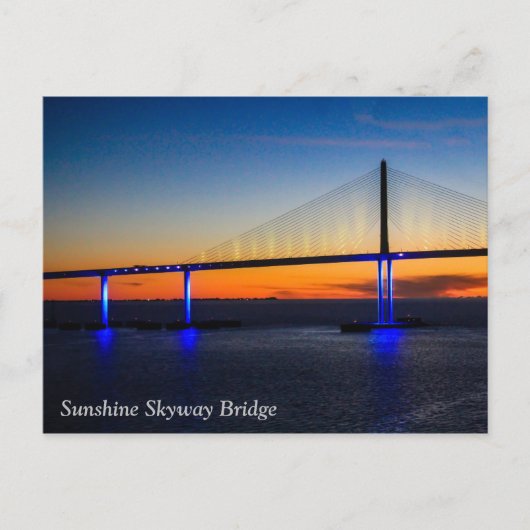Sunshine Skyway Bridge, Florida Sunset Briefkaart (Voorkant)