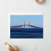 Sunshine Skyway Bridge Notitiekaartje (Voorkant / Achterkant in situ)