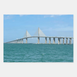 Sunshine Skyway Bridge Tampa Florida Foto Inpakpapier Vel