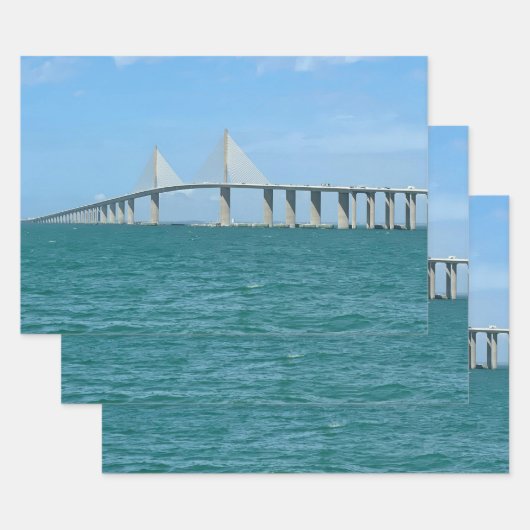 Sunshine Skyway Bridge Tampa Florida Foto Inpakpapier Vel (Set)