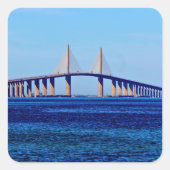 Sunshine Skyway Bridge Vierkante Sticker (Voorkant)