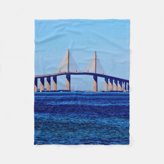 Sunshine Skyway-brug Fleece Deken (Voorkant)