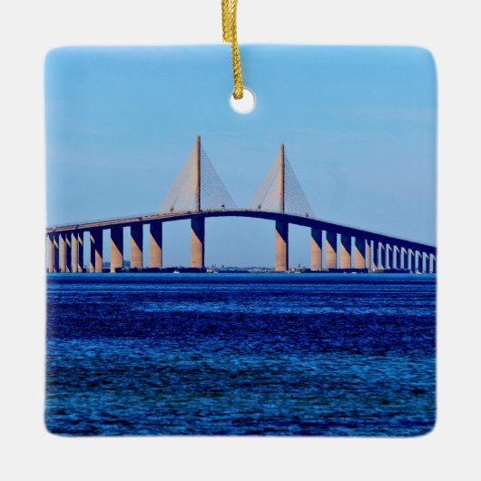 Sunshine Skyway-brug Keramisch Ornament (Voorkant)