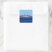 Sunshine Skyway-brug Vierkante Sticker (Tas)