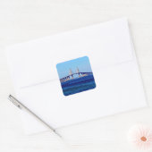 Sunshine Skyway-brug Vierkante Sticker (Envelop)