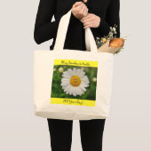 Sunshine & Smile Daisy Canvas tas (Voorkant (product))