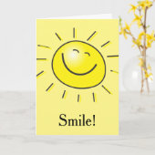 Sunshine Smile voor Moederdag Kaart (Gele Bloem)