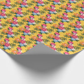 Sunshine Soiree | Geel Speelse Bloemen Cadeaupapier (Hoek)