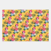 Sunshine Soiree | Geel Speelse Bloemen Inpakpapier Vel (Voorkant 3)