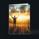 SUNSHINE SON VERJAARDAG KAART<br><div class="desc">Als je baby je zonnetje is,  is dit de verjaardagskaart voor hem.</div>