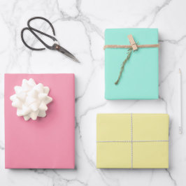 Sunshine Sorbet – Roze, munt & geel Inpakpapier Vel