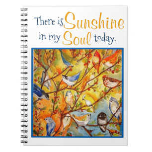 Sunshine Soul Colorful Birds Art-laptop Notitieboek