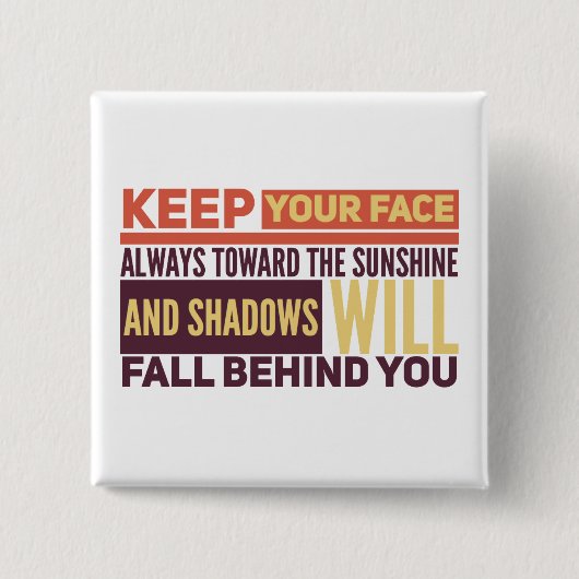 Sunshine - Square Button (Voorkant)