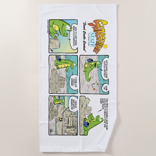 Sunshine State Beach Towel: Fun in de zon Strandlaken (Voorkant)