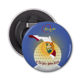 Sunshine State Gift for Golfer- Button Flesopener
