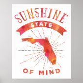 Sunshine State of Mind Florida Poster (Voorkant)