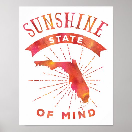 Sunshine State of Mind Florida Poster (Voorkant)