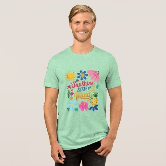 Sunshine State of Mind Tri-Blend Shirt (Voorkant volledig)