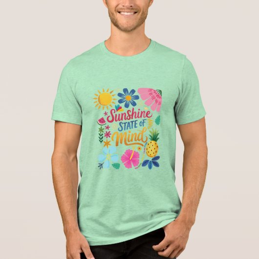 Sunshine State of Mind Tri-Blend Shirt (Voorkant)
