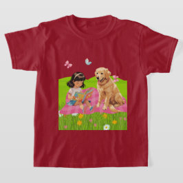 Sunshine & Storytime – Girl and Her Dog T-shirt