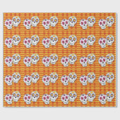 Sunshine Sugar Skull Wrapping Paper Cadeaupapier (Vlak)