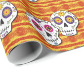 Sunshine Sugar Skull Wrapping Paper Cadeaupapier (Rol Hoek)
