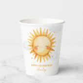 Sunshine Summer Kids Verjaardagsfeest Papieren Bekers (Achterkant)