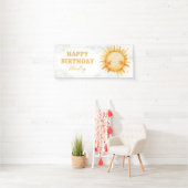 Sunshine Summer Kids Verjaardagsfeest Spandoek (Insitu)