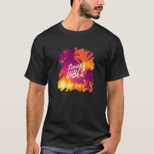 Sunshine Summer Vibes Palm Beach Retro Tropi T-shirt