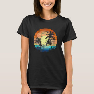 Sunshine Summer Vibes Palm Beach Retro Tropi T-shirt