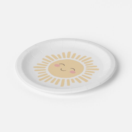 Sunshine Sun Birthday Party Papieren Bordje (Gekanteld)