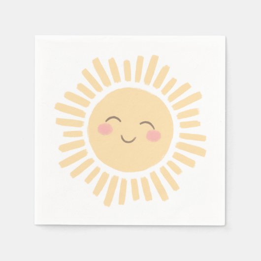 Sunshine Sun Birthday Party Servet (Voorkant)