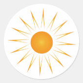 Sunshine - Sun Classic Round Sticker (Voorkant)