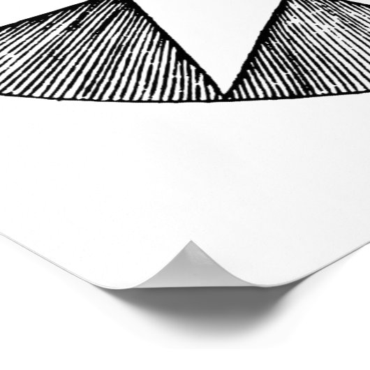 SUNSHINE SUN FACE ZWART & WIT ART PRINT (Hoek)