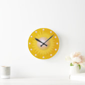 Sunshine Sun Golden Yellow Sunny Bright Ronde Klok (Huis)