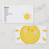 SUNSHINE SUN HAPPY SUMMER CARTOON ART VISITEKAARTJE (Voorkant / Achterkant)