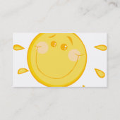 SUNSHINE SUN HAPPY SUMMER CARTOON ART VISITEKAARTJE (Achterkant)