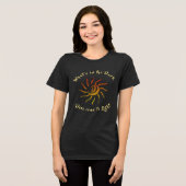 Sunshine Sun Light Dark geïnspireerd Quote Gezegde Tri-Blend Shirt (Voorkant volledig)