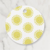 Sunshine Sun Party Birthday Bedankjes Labels (Achterkant)