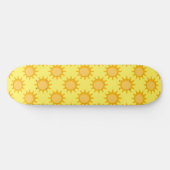 Sunshine Sun Pattern Design On Yellow  Persoonlijk Skateboard (Horizontaal)
