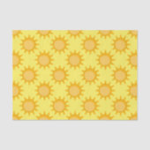 Sunshine Sun Pattern Design On Yellow  Tissuepapier (Voorkant)