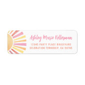 Sunshine Sun retouradres Etiket (Voorkant)