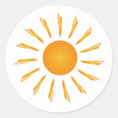 Sunshine - Sun Ronde Sticker (Voorkant)