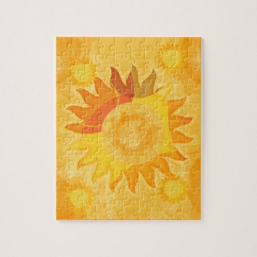 Sunshine Sun Sunburst Puzzle Legpuzzel (Verticaal)